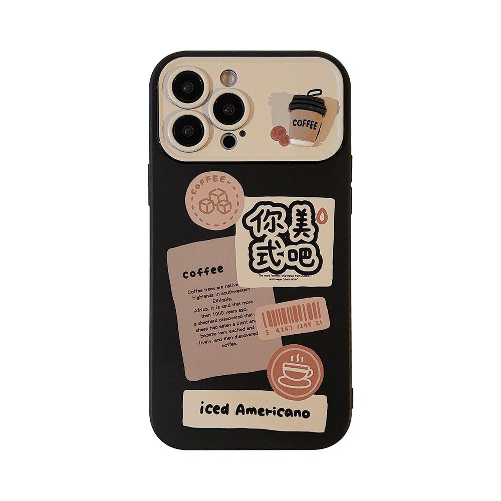 For IPhone 17 Phone Case 3D Coffee Cup 15 for Apple 13 ProMax Personality Tag 16 Large Window 12