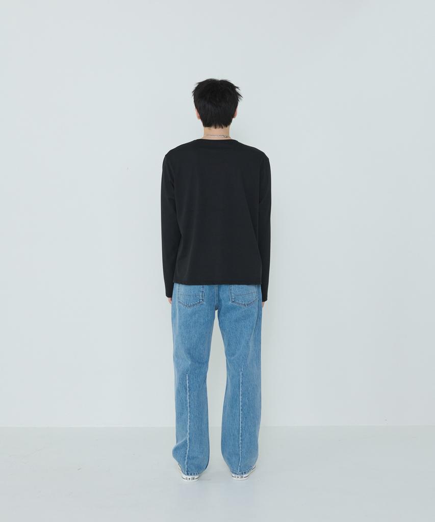 Deossingindeeodeeo Henley Long Sleeve T-Shirt Black