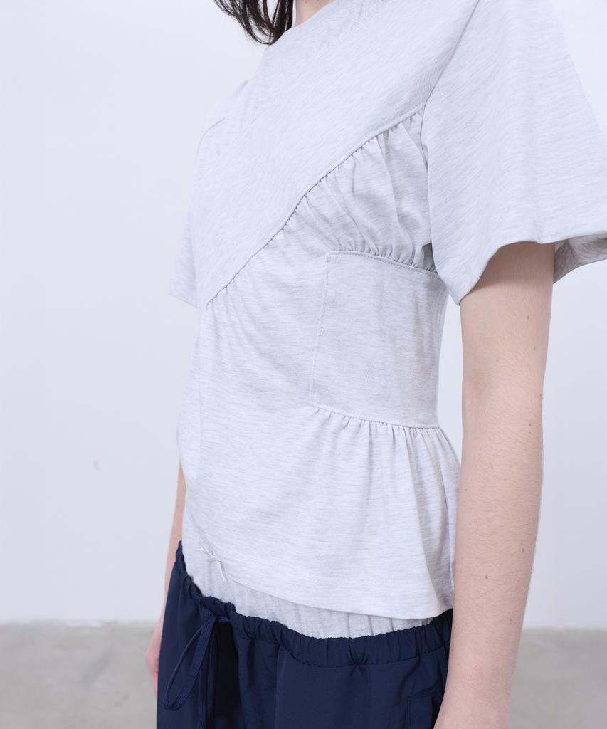 LCDC™ Shirring T-Shirt (Light Gray)