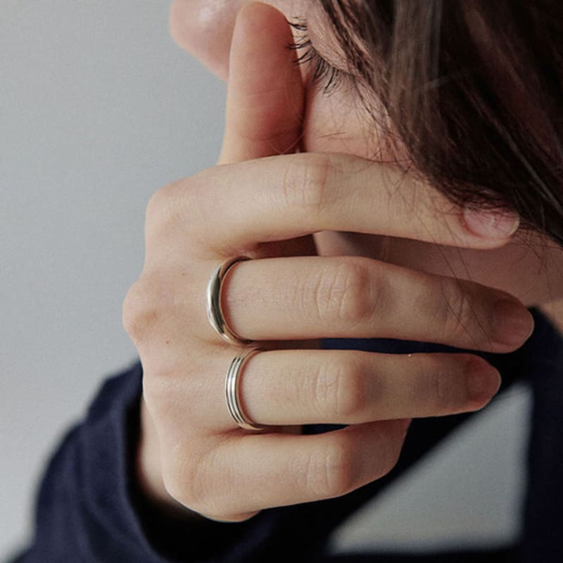 green [925 silver] Five.silver.204 / strong ring