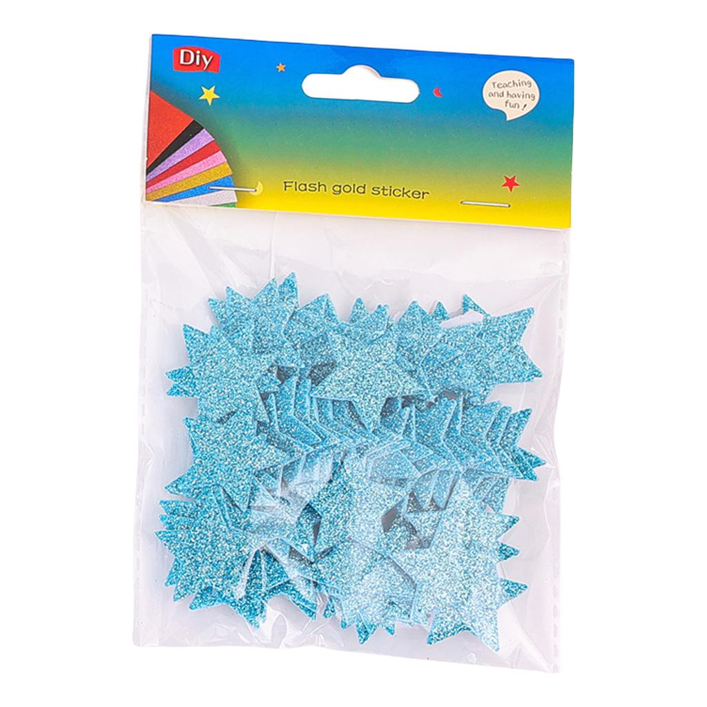 60Pieces Glittering Star Sticker Adhesive Foam Sticker Kids Reward Sticker for Card Making Scrapbooking Wall Decoration