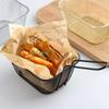Stainless Steel Frying Basket Multifunctional Mini French Fries Frying Basket Creative Square Oil Separated Frying Basket