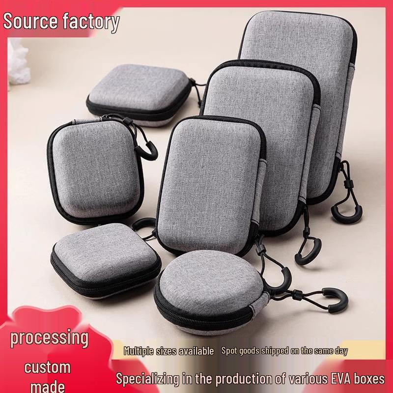 Portable Digital Storage Bag for Cables, Chargers, Hard Drives, Earphones, and USB Drives - Solid Color