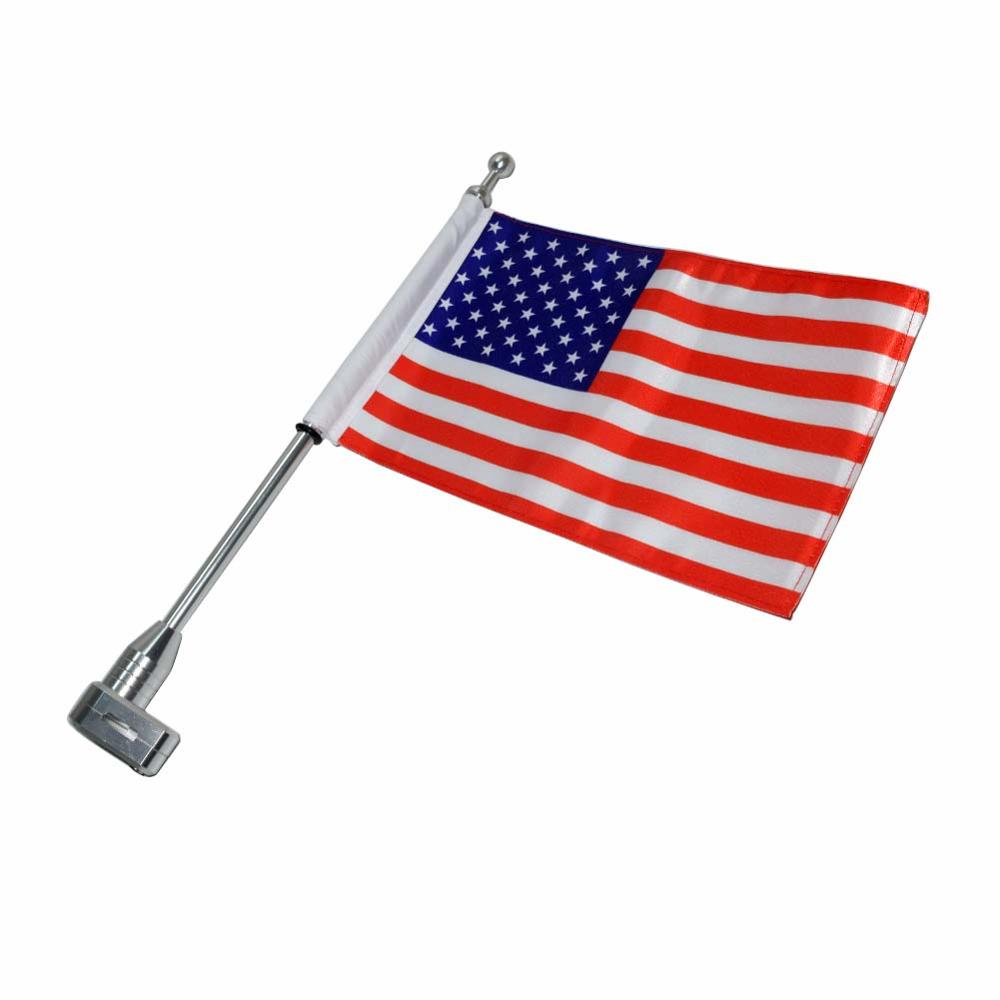 Univerzální pro Harley Sportster XL883 XL1200 Touring Road King Motocykl Zadní boční montáž nosiče zavazadel Vertikální vlajka