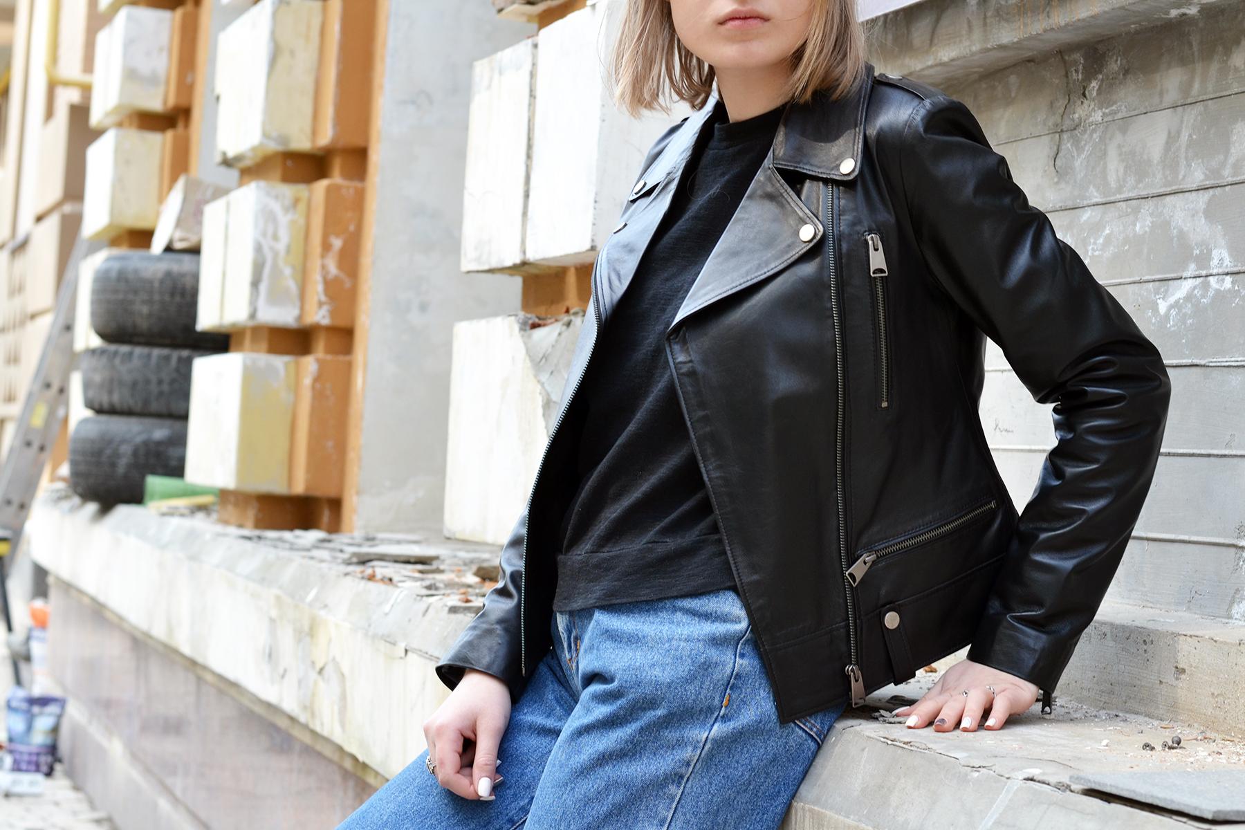 

Vivamood Кожаная женская куртка из овчины XS чёрный