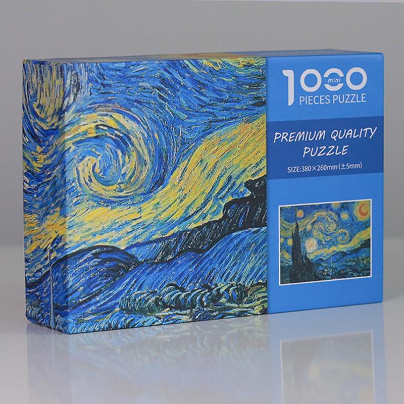 1000-Piece Mini White Jigsaw Puzzle for Adults