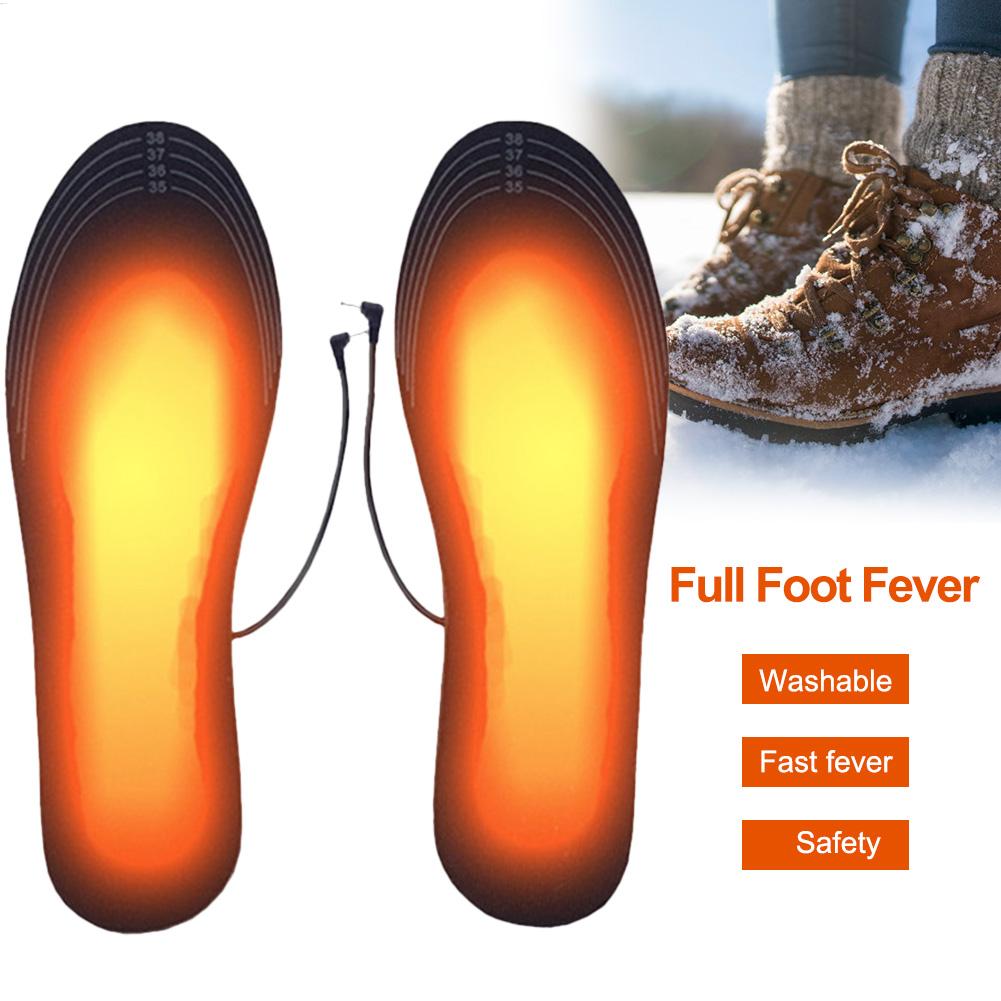 USB Heated Insoles 35-40 yards Winter Outdoor Insoles Can Be Wash and Cut Heated Insoles for Men Women Outdoor Hunting  Camping
