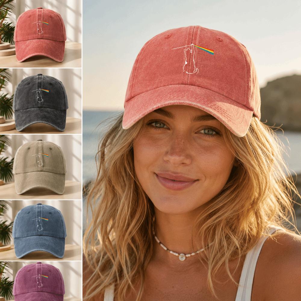 Curved Brim Dad Hat Washed Cotton Adjustable Hat Vintage Sun Protection Hat  For Men Women