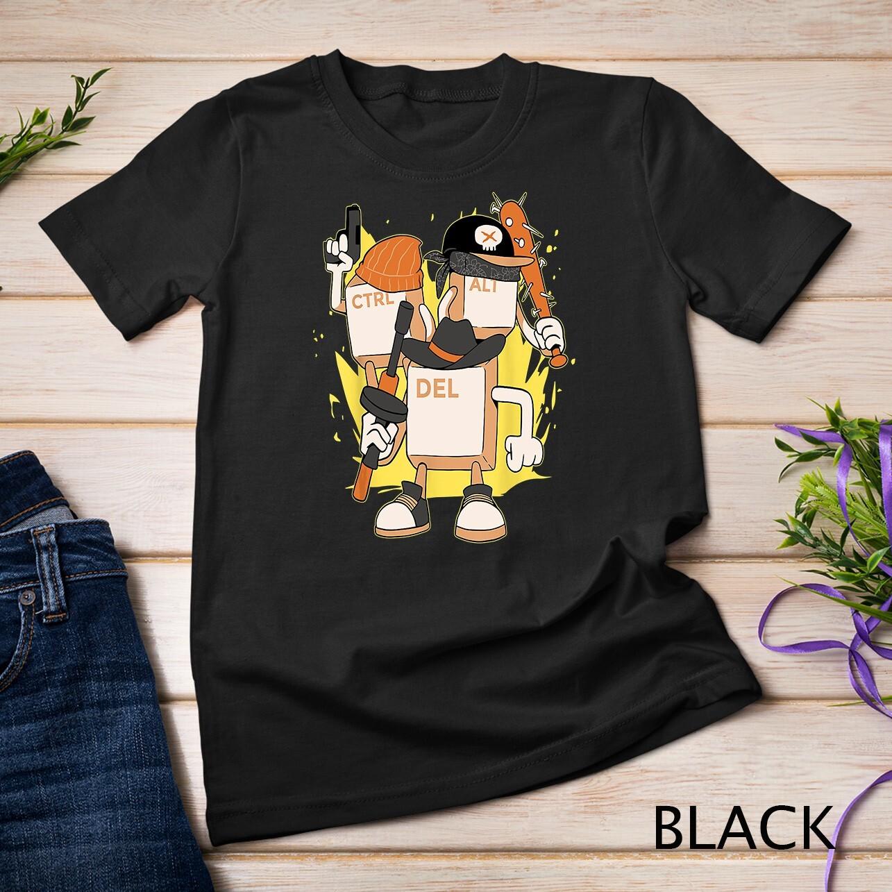 Funny Computer Programmer Control Alt Delete PC CPU Program Unisex T-Shirt Mens Womens Tees Top 2XL