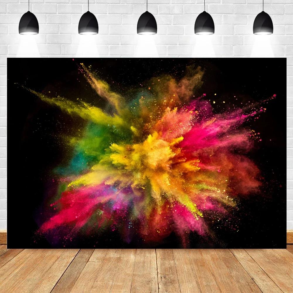 Color Spray Painting Background Graffiti Abstract Art Painting Powder Spray Painting Birthday Portrait Photography Background