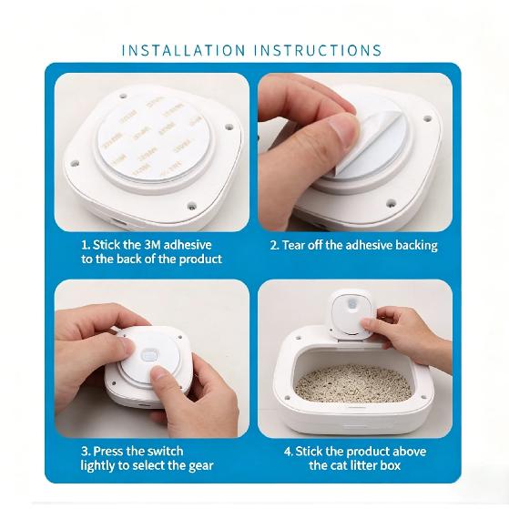 Smart Negative Ion Air Purifier for Pets – Silent Automatic Odor Remover for Cat Litter Box & Dog Room, Portable Deodorizer for
