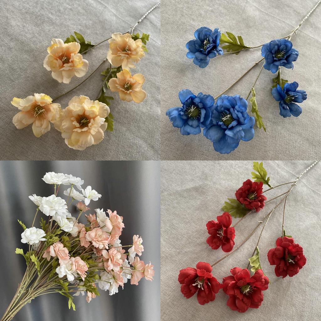 5 Head Hibiscus Silk Wedding Flowers For Ceremony Decor And Aisle Arrangements