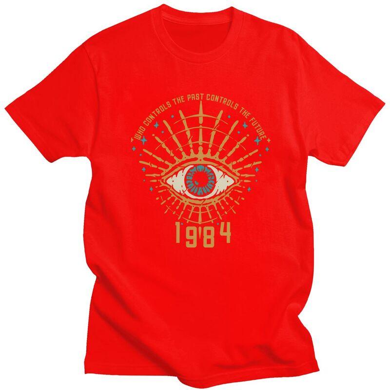 1984 George Orwell Control The Future T Shirt Men Women ShortSleeve Tshirts Streetwear Graphic Tee Loose Oversized Clothes S
