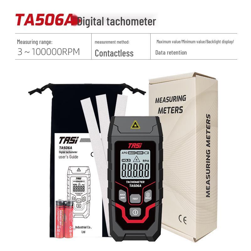 Tean Laser Tachometer TA500C: Digital Display Contact Speed and Line Speed Meter