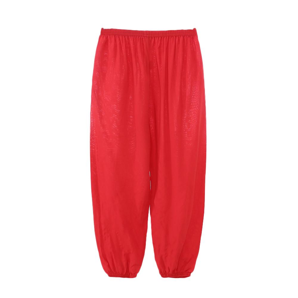 

Детский мешковатый танцевальный костюм для девочек и мальчиков, шаровары, брюки, брюки 150 красный