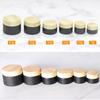 Black Glass Cream Jar Cosmetic Container 5-50g Cosmetic Jars Silver Gold Lid Glass Bottle Make Up Container Empty Jars Travel