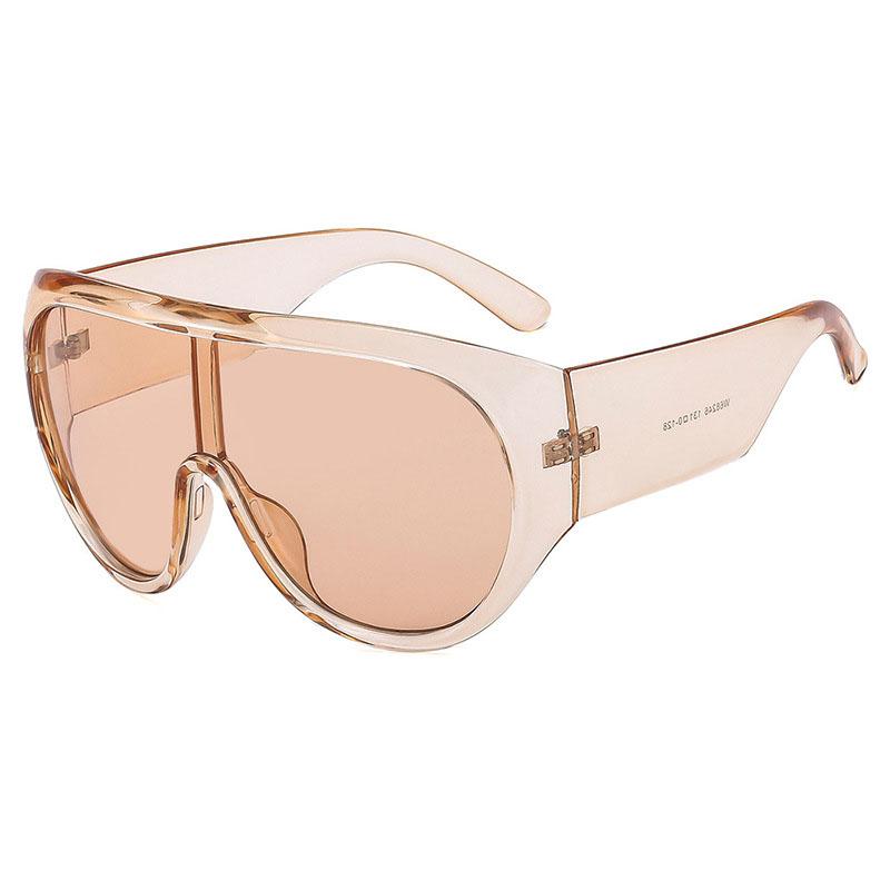 

Oversized Vintage Big Frame Sunglasses Women For Men Luxury Brand Designer Sun Glasses Punk Popular Conjoined Lens Shades Uv400