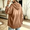 Giacca Cappotto di Jeans Casual da Donna con Cappuccio e Bottoni per Primavera Autunno Capospalla Quotidiano