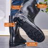 Rain Shoes Men's Medium Tube Waterproof Rain Boots Growing Vegetables Field Work Shoes Sanitation Workers Work Rain Boots Soft Sole Once PVC