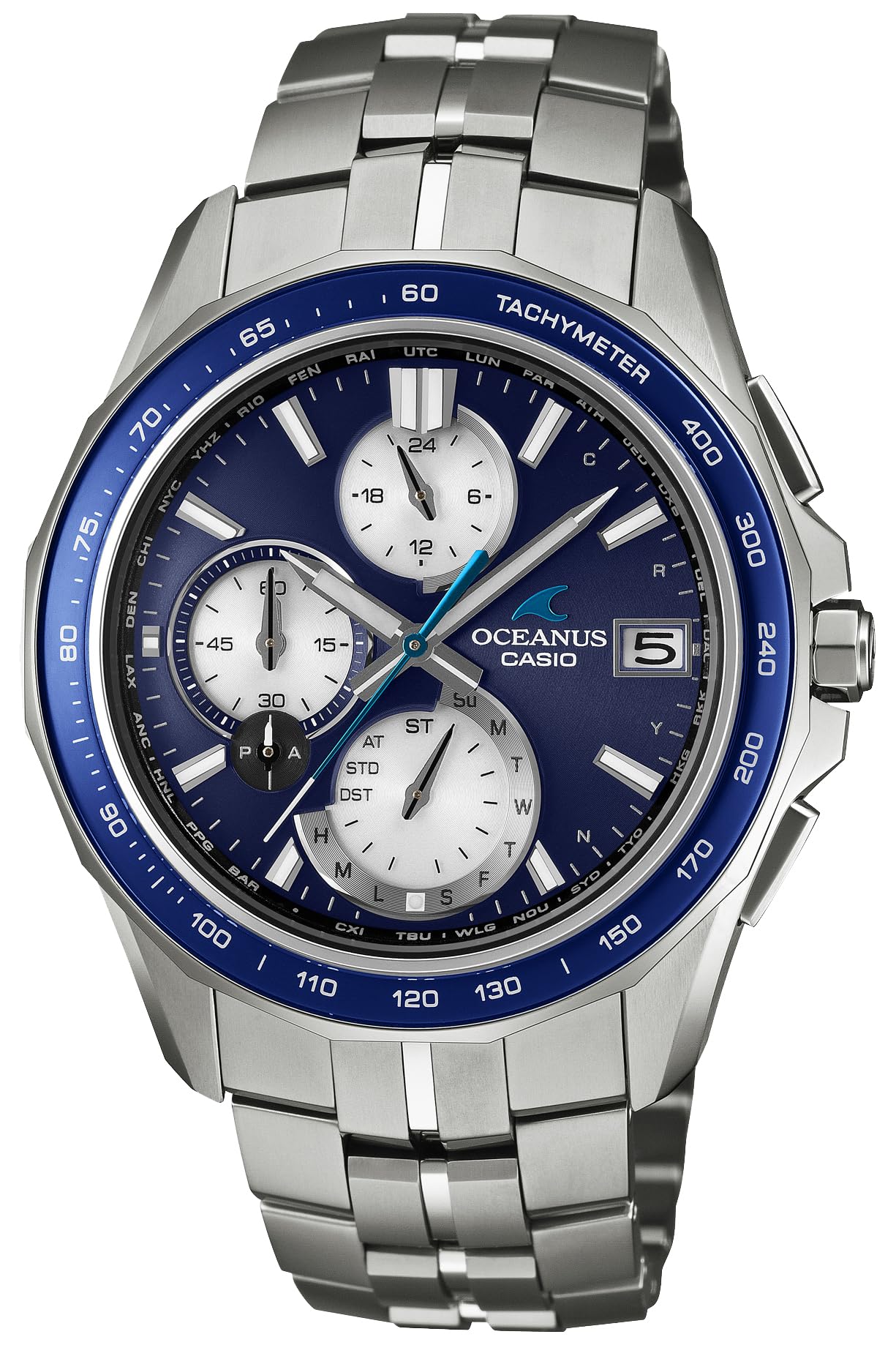 

Oceanus Manta Solar Watch with Sapphire Glass Blue [Casio] Bluetooth-enabled Radio-controlled OCW-S7000F-2AJF Men s