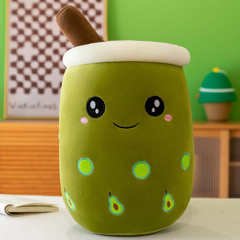 Plush Pearl Milk Tea Cup Hug Pillow Doll