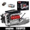 Mould King 10203 Der MB Auto V8 Motor Baustein Technisches Auto Motor Ziegelstein Set Montage Motor Spielzeug Kinder Weihnachtsgeschenk