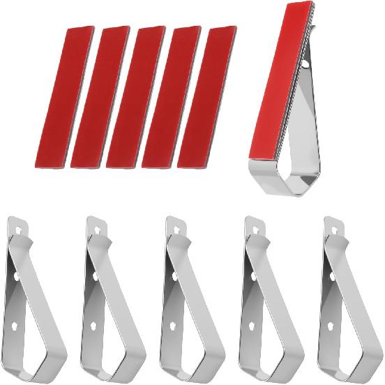 6PCS Visor Clips for Cars,Self-Adhesive Sun Visor Picture Clip for Personalizing Your Car Decor,Stainless Steel Visors Clip Photo Frame Car