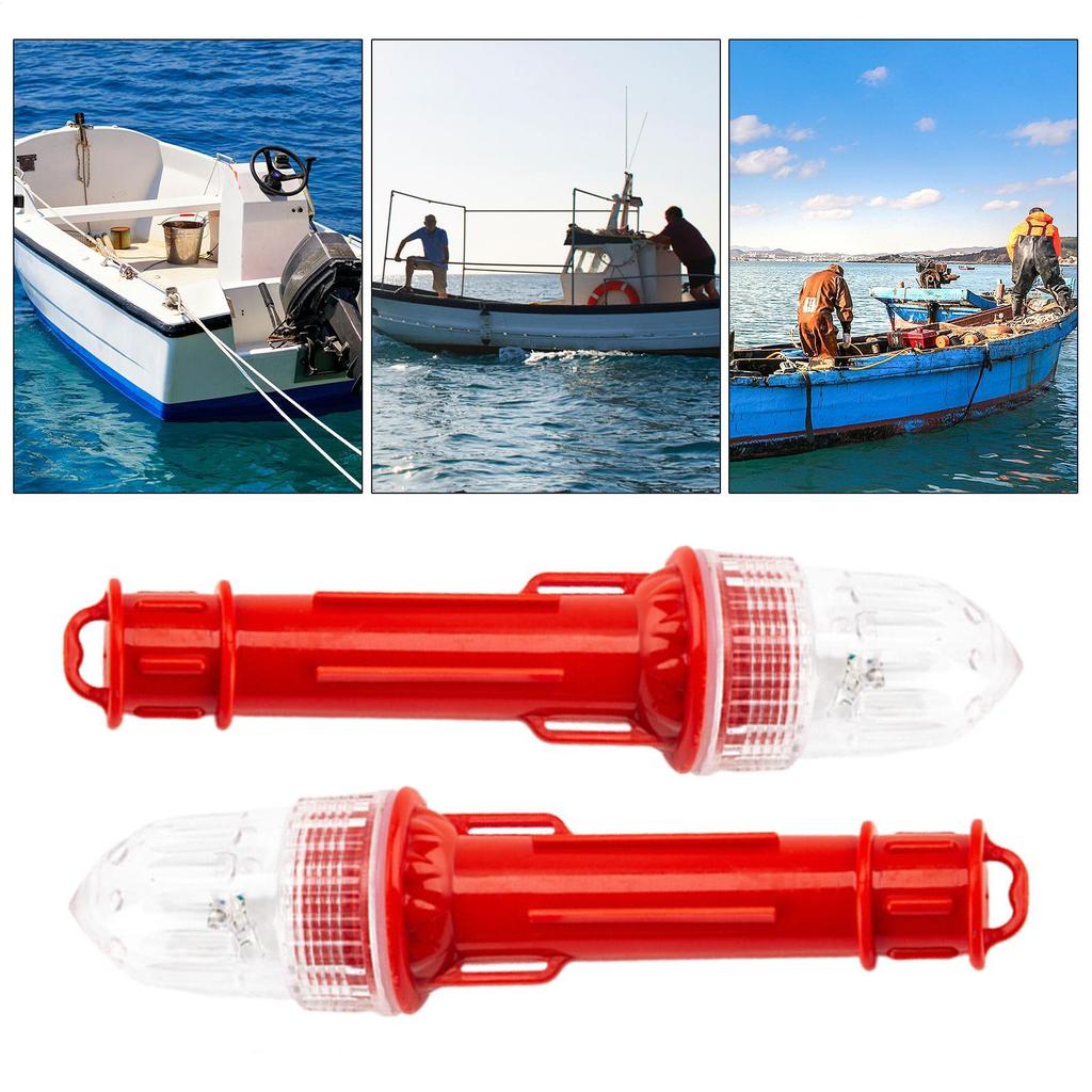 Flares For Boating Waterproof Safety Light For Buoys 2 Pieces Light Sensitivity Flares For Coast Lake River Boating Fishing