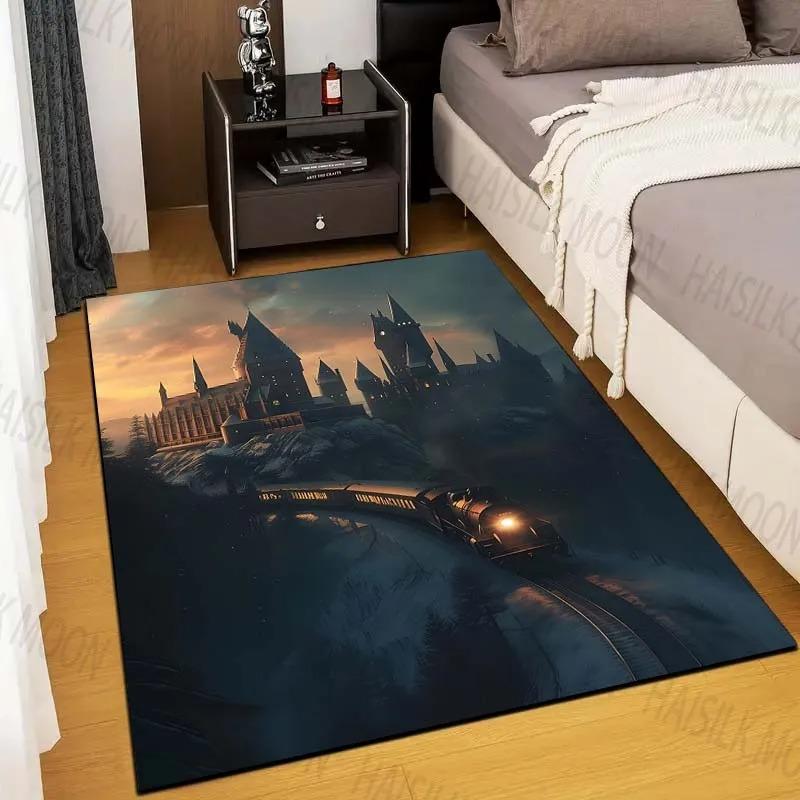 Sci-Fi Magic Castle Academy Fairy Tale Colors Fantasy World Suitable for Living Room Kids' Bedroom Mat Sofa Side Door Mat