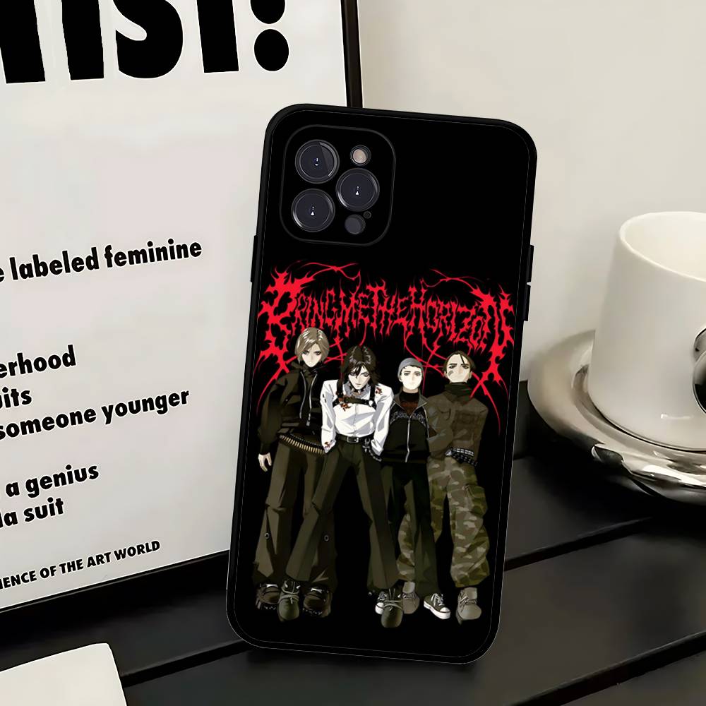 Etui na telefon Bring Me The H-Horizon do iPhone 17 16 15 14 13 12 11 Pro Max Plus Mini Miękkie Czarne Pokrowiec