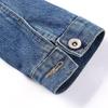 Women's Plus Size Round Neck Jacket Casual Short Tops Denim Jacket