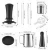 23pcs Coffee Art Set 12oz 350ml Stainless Steel Milk Frothing Pitcher with Scale 16pcs Coffee Decorating Stencils 12