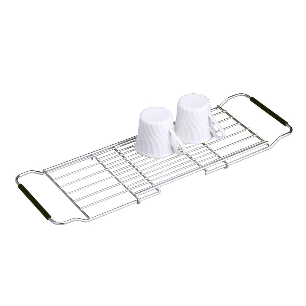 Ohki Manufacturing Co., Ltd. Extendable Dish Drying Rack, 4557 x 18 x 25 cm, Stainless Steel, for