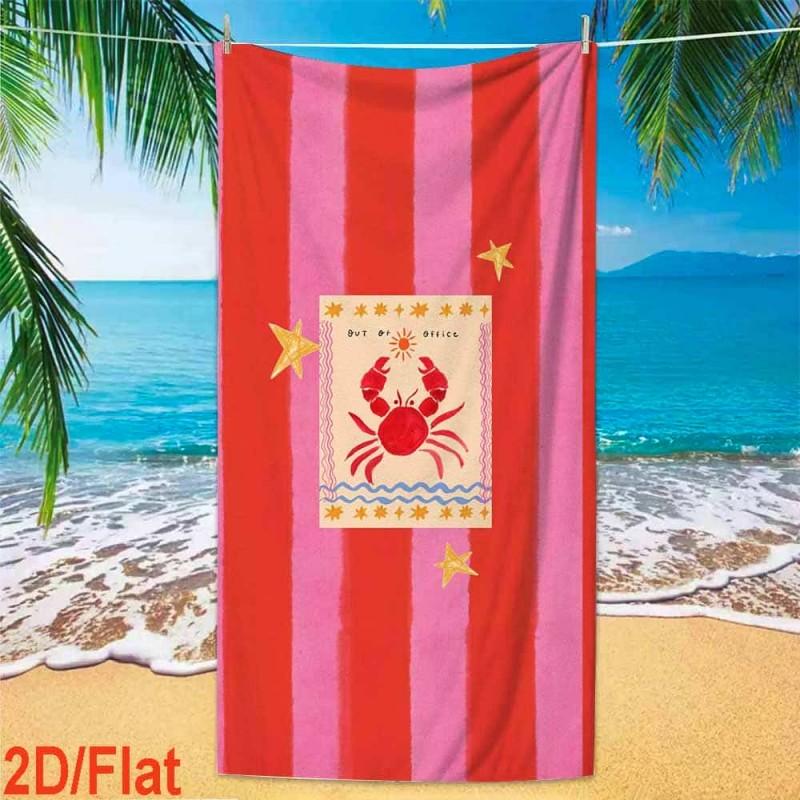 Aloha Wave Letter Quick Dry Beach Towel Sand Resistant Microfiber Swimming Pool Bath Towel