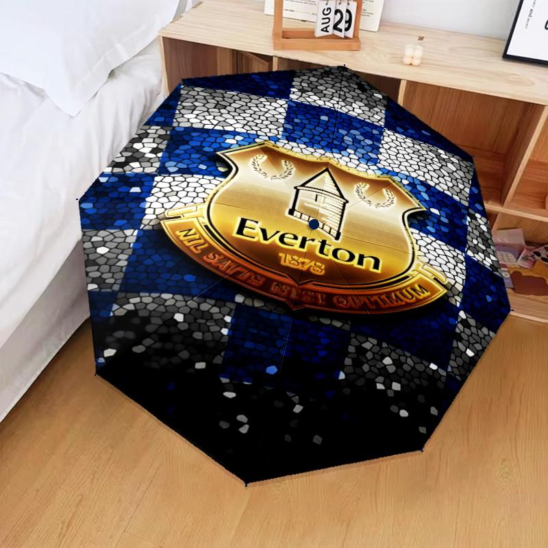 1PC Fc Crest Design Printed Umbrella Folding Umbrella, Automatic Umbrella 8-Frame for Travel, Camping Fan Gifts Christmas Gifts
