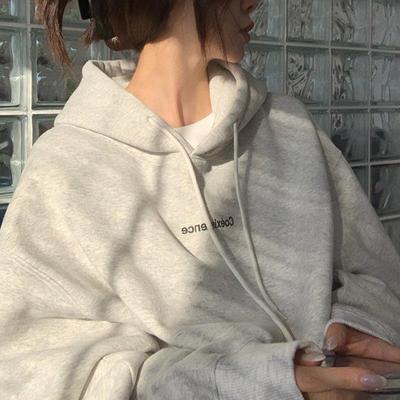 Übergröße Amerikanischer Stil Herbst/Winter Bedruckter Damenpullover für Studentinnen