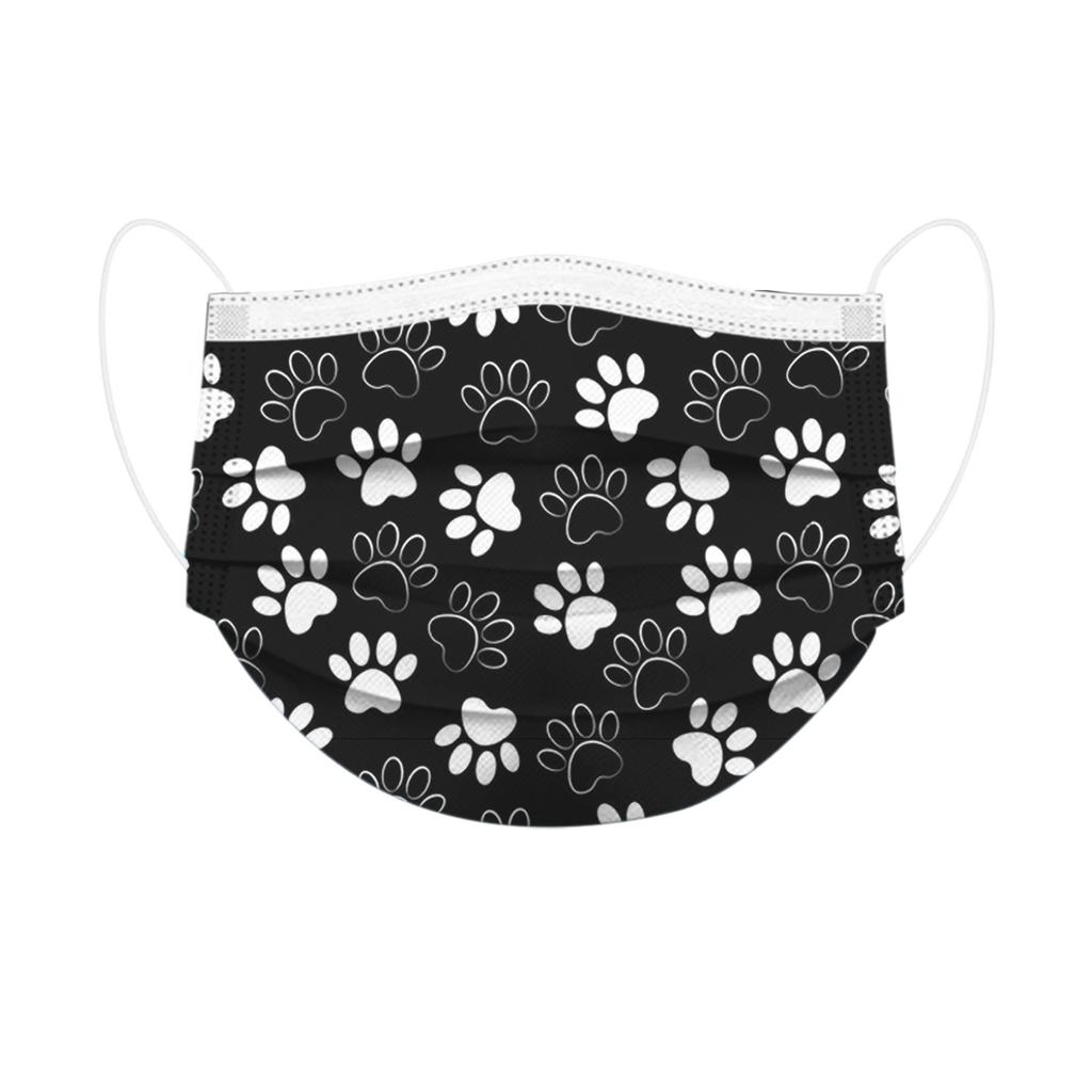 10PCS Adults Cute Casual Prints Breathable 3 -Layer Disposable Mask