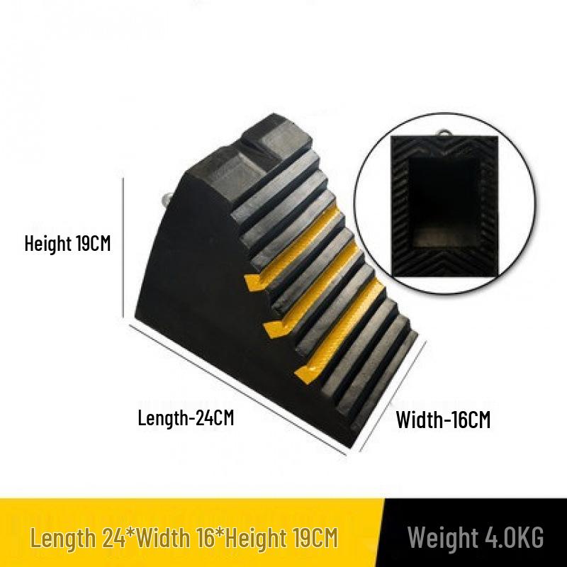 Portable Anti-Slip Rubber Wheel Chocks | Car & Truck Triangle Ramp Stoppers