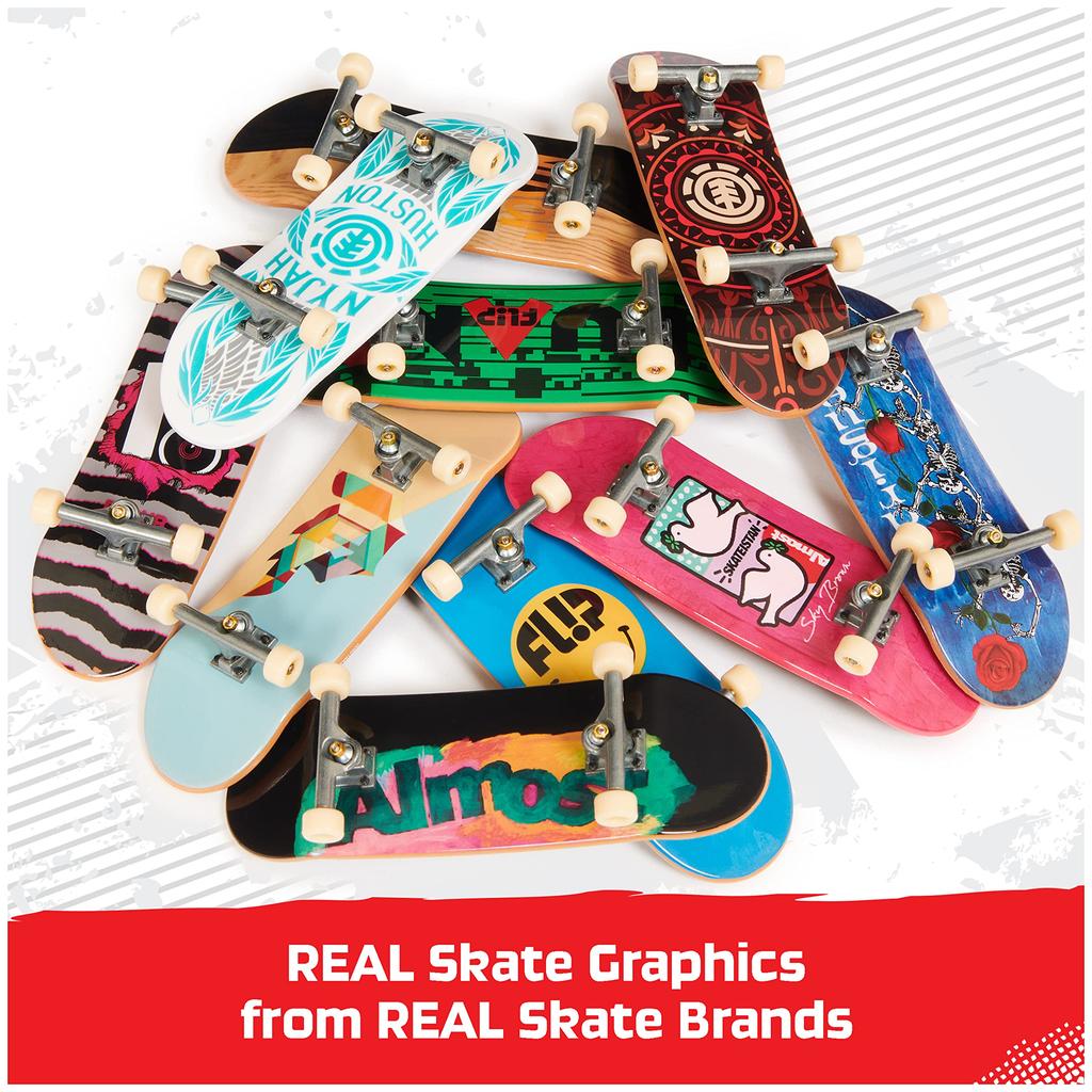 Tech Deck DLX Pro 10-Pack Collectible Fingerboards for Skateboard Enthusiasts, Ages 6+
