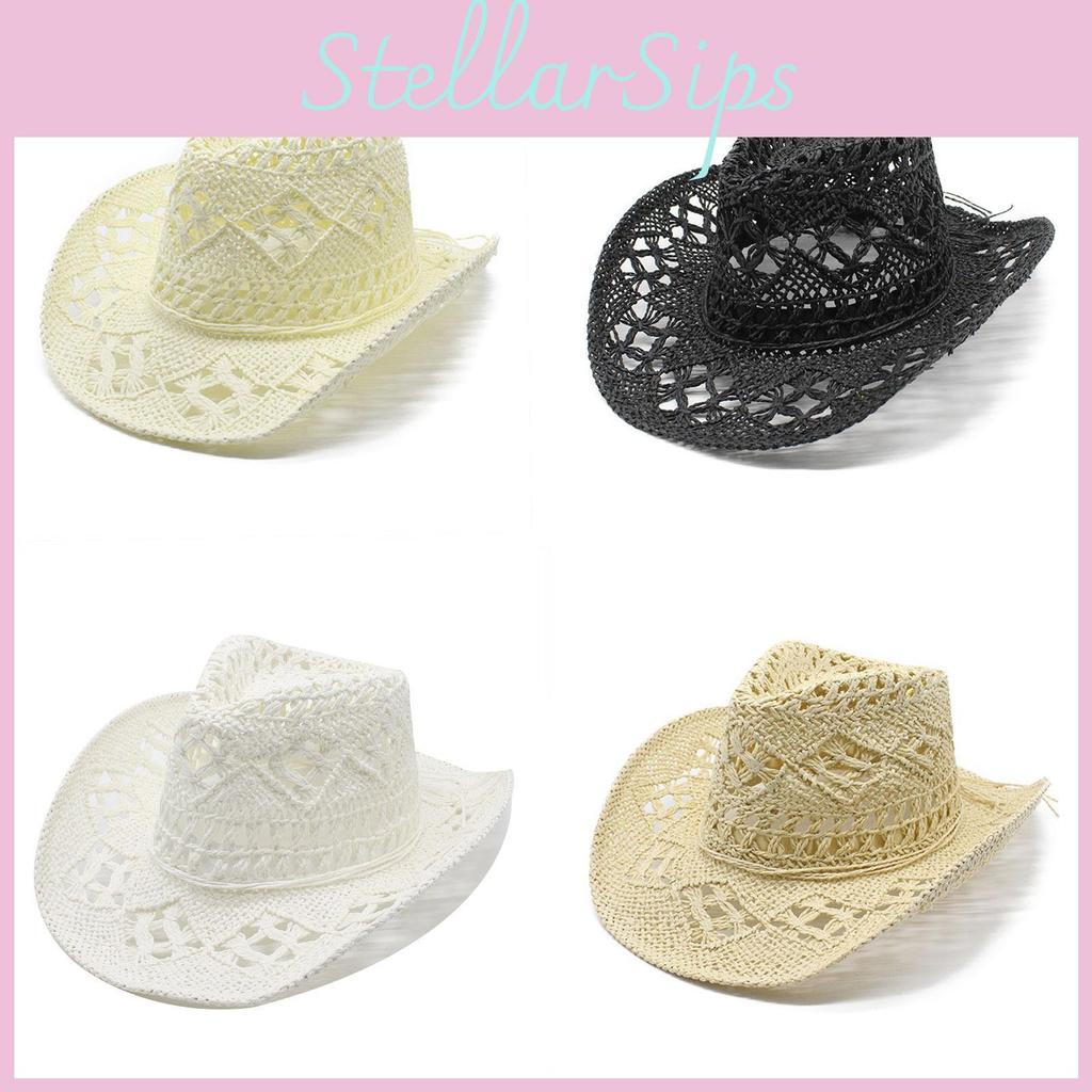 Maranta Handwoven Hollow Out Denim Sun Hat With Wide Brim For Summer Sun Protection
