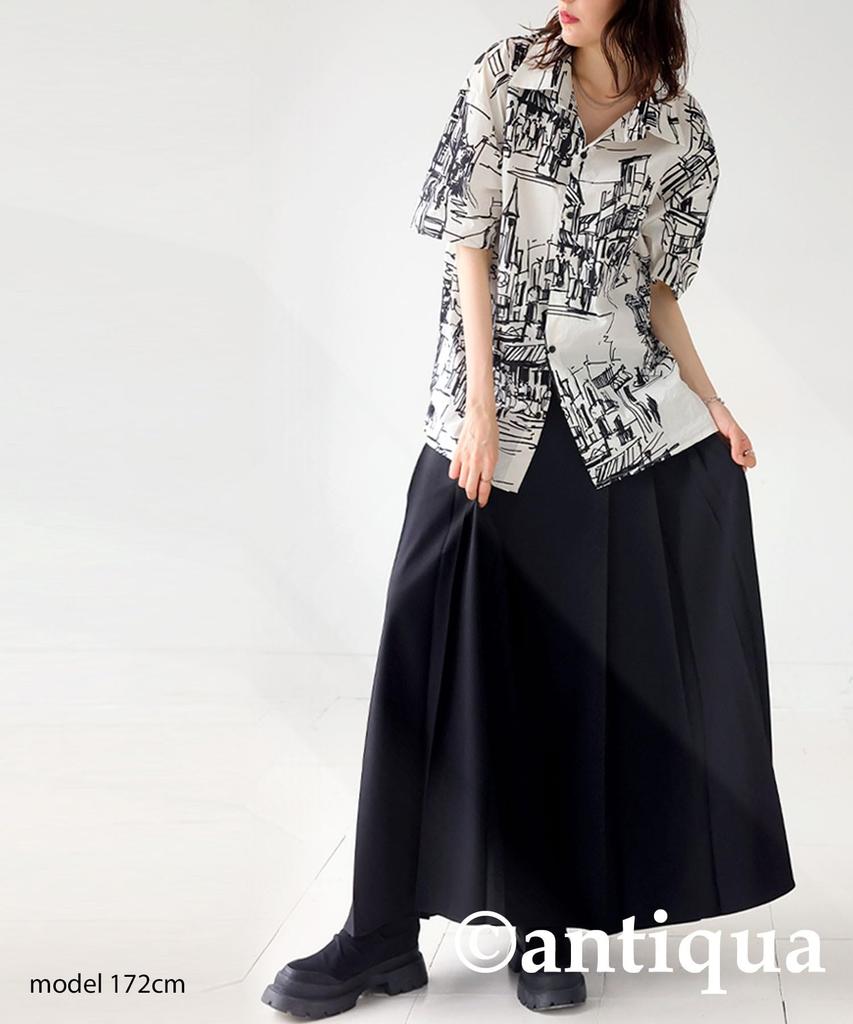 Antiqua Art Print Short One Size Ivory Women's Shirt, Sleeve, 100% Cotton, ZE-01094, 28,