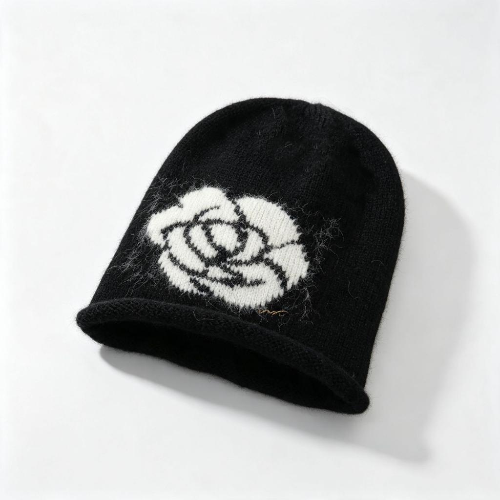 Autumn and winter hats, big head circumference, women's models show their faces, small cold hats, fashionable jacquard knitted hats, warm wool hats