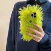 Cute Plush Big Eyes Baby Long Hair Monster Phone Case for IPhone16promax for Apple 15pro Phone Case X