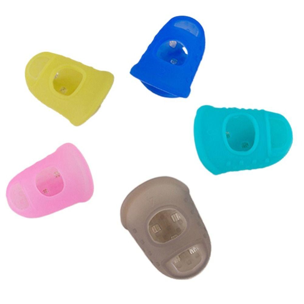 10pcs Solid Color Silicone Finger Guards Breathable Guitar Finger Cover Unisex