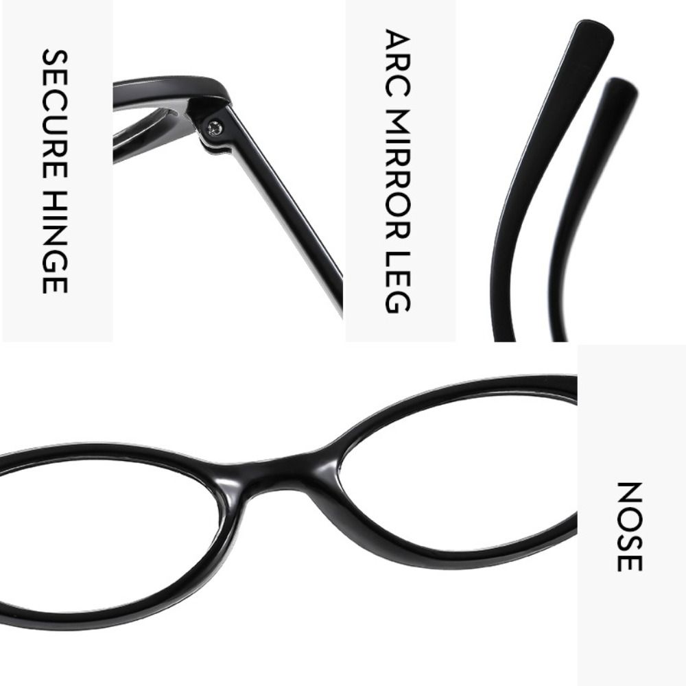 New Oval Frame Glasses Fashion Retro Cat Eye Glasses Computer Reading Goggles Outdoor Anti-Blue Light Eyewears