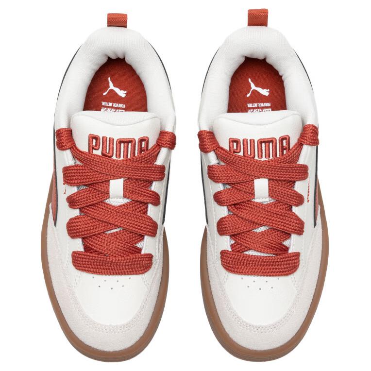 Puma Park Lifestyle Comfortable Fashion Low-Top Sneakers Unisex Sneakers White Red 397262-05