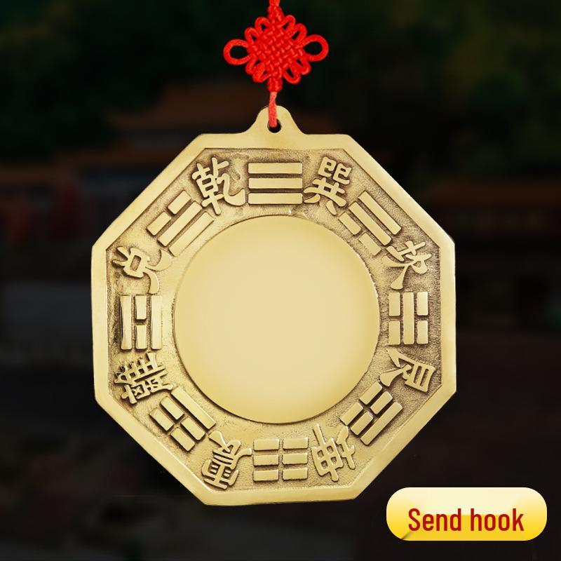 Bagua Mirror: Convex Tai Chi Brass Mirror for Home, Entrance, Living Room & Desktop Decor