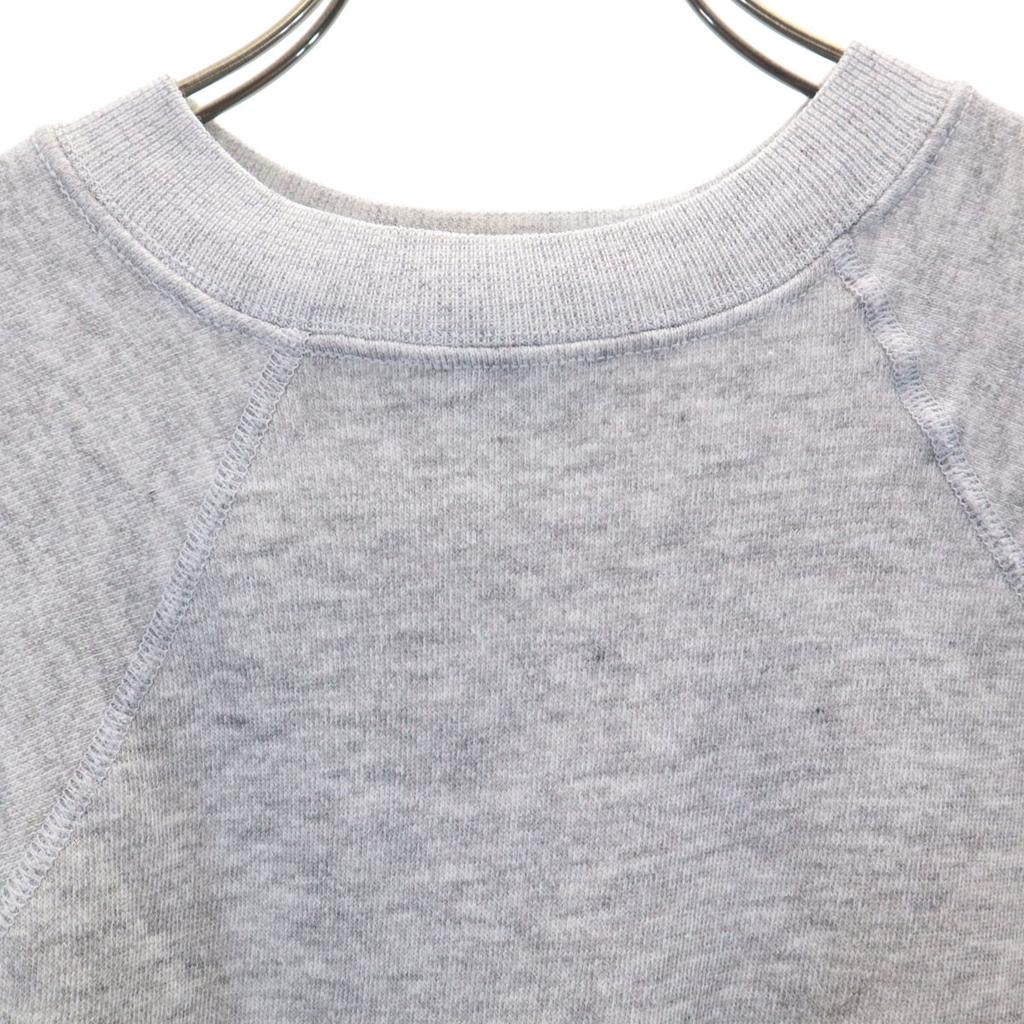 80s 90s Old Long sleeve trainer Gray Back brushed Women Used
