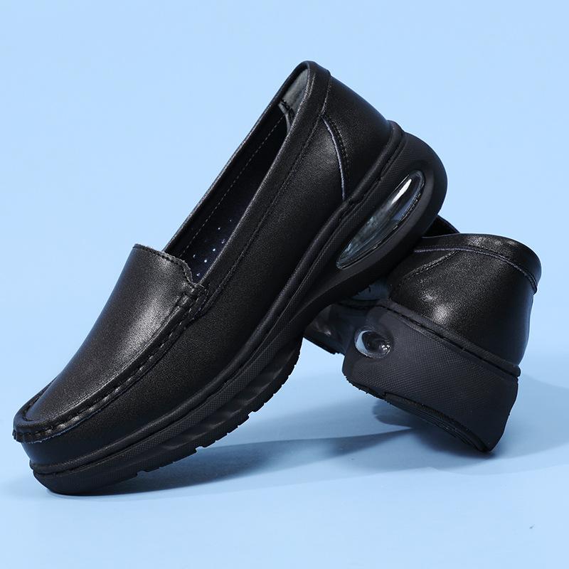 Spot Nurse Shoes Women's Summer Breathable Soft Sole Non-slip Air Cushion Thick Sole White Shoes Medical Black Work Shoes