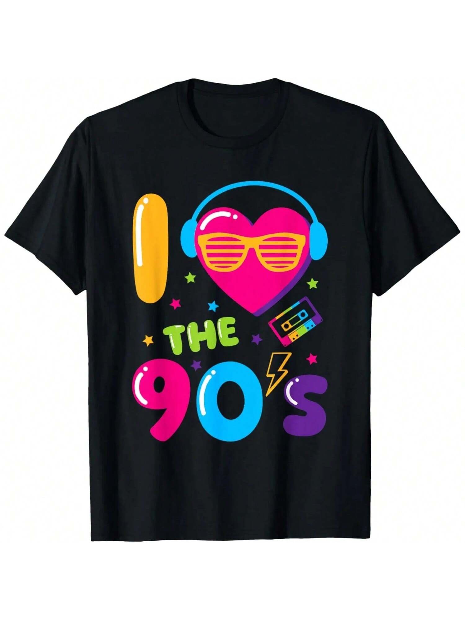 Я Люблю 90-е Классические 90-е Ретро Винтажная 1990 Девяностые Футболка S разноцветный